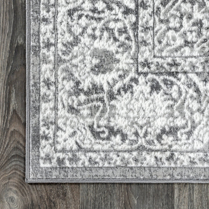 Blane Modern Vintage Medallion Light Gray Rug World Menagerie Rug Size: Rectangle 3' x 5'