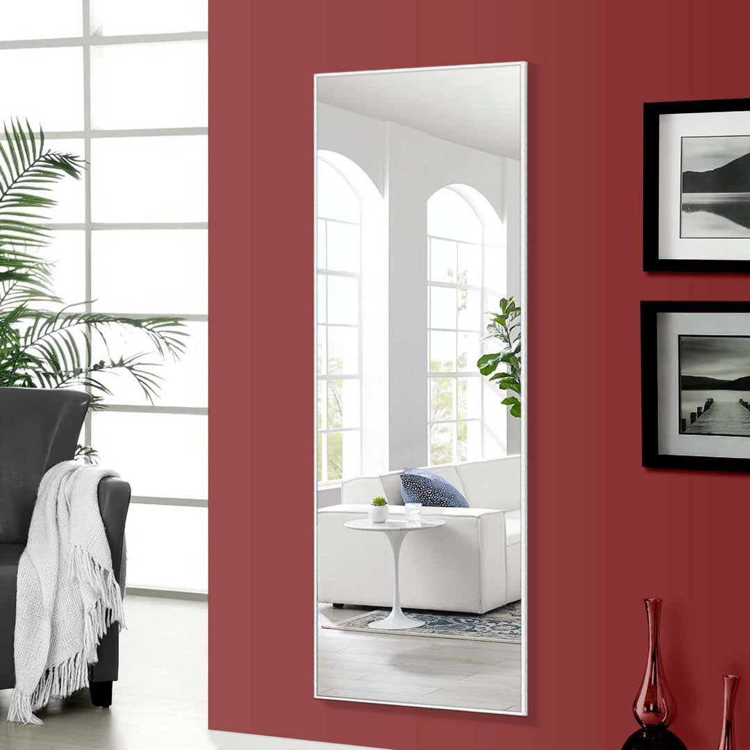 Koudia Metal Framed Standing Mirror Wrought Studio™ Size: 64" x 21" Finish: Silver
