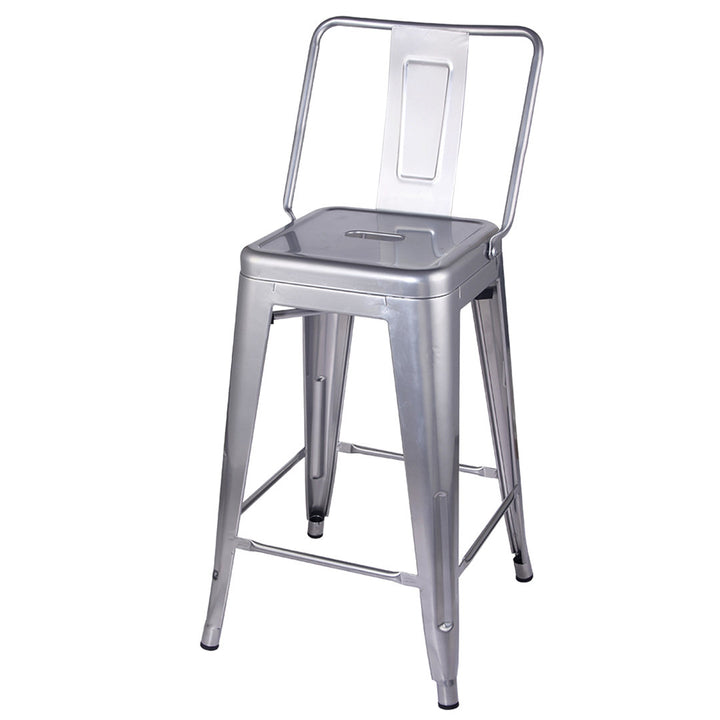 24" Counter Stool 17 Stories Color: Silver