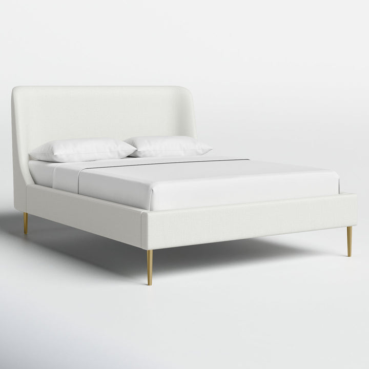 Venedy Upholstered Low Profile Platform Bed Joss & Main Color: White Size: Queen