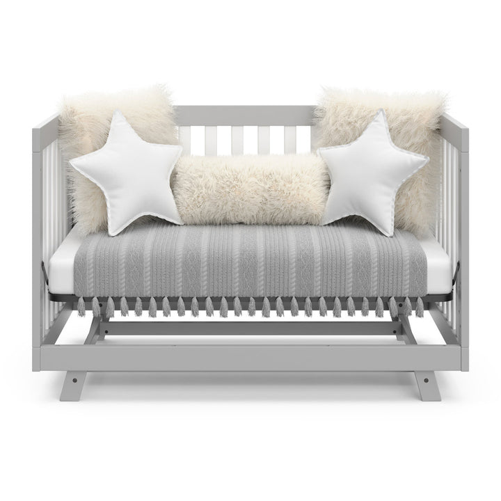 Beckett 3-in-1 Convertible Crib Storkcraft Color: Pebble Gray/White Pieces Included: Crib