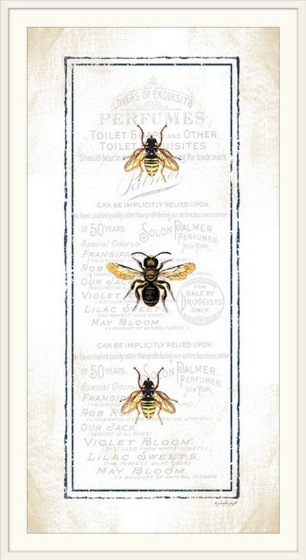 Bees by Jennifer Pugh - Graphic Art Print Great Big Canvas Size: 56" H x 32" W x 1" D Format: White Frame