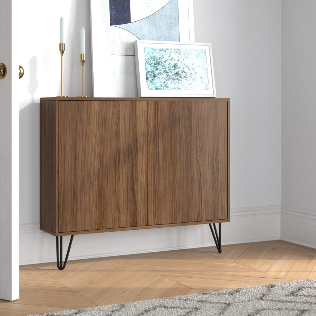 Azerion 2 - Door Accent Cabinet Wade Logan® Color: Walnut