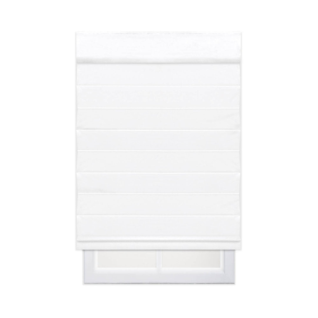 Cordless Blackout 100% Cotton Roman Shade with Cellular Shade Backing Symple Stuff Size: 21"W x 72"L Finish: White