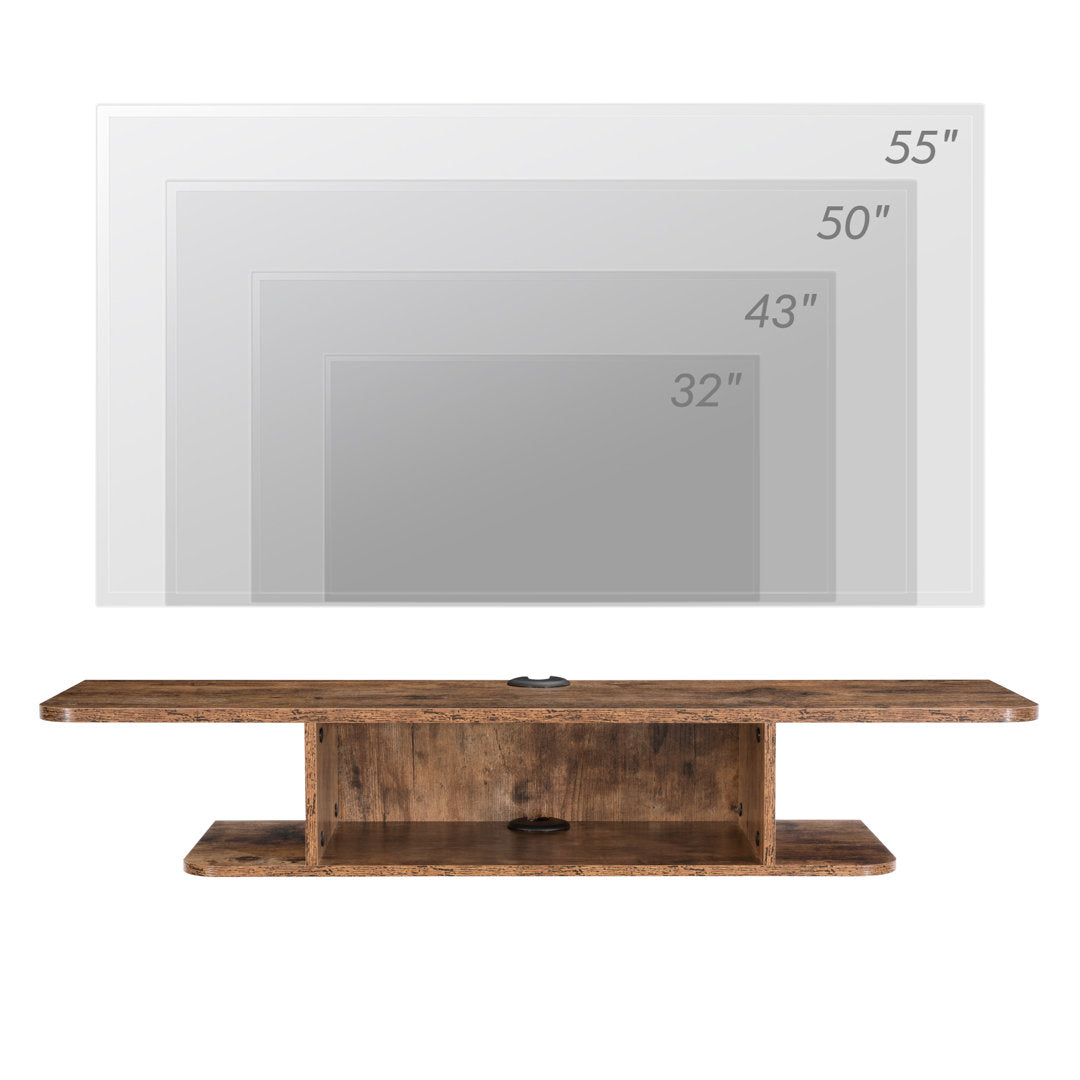 Rik Floating TV Stand for TVs up to 65" Ebern Designs Color: Walnut