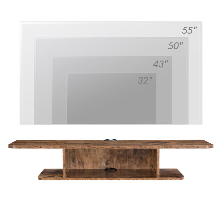 Rik Floating TV Stand for TVs up to 65" Ebern Designs Color: Walnut
