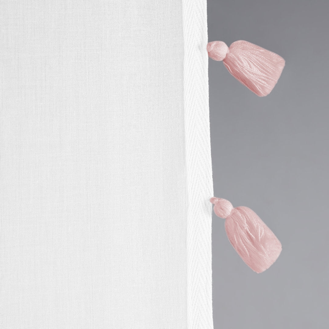 Brackett 100% Cotton Solid Semi-Sheer Rod Pocket Single Curtain Panel Dakota Fields Curtain Color: Blush