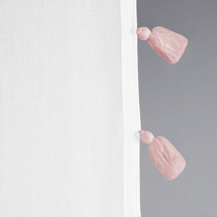 Brackett 100% Cotton Solid Semi-Sheer Rod Pocket Single Curtain Panel Dakota Fields Curtain Color: Blush