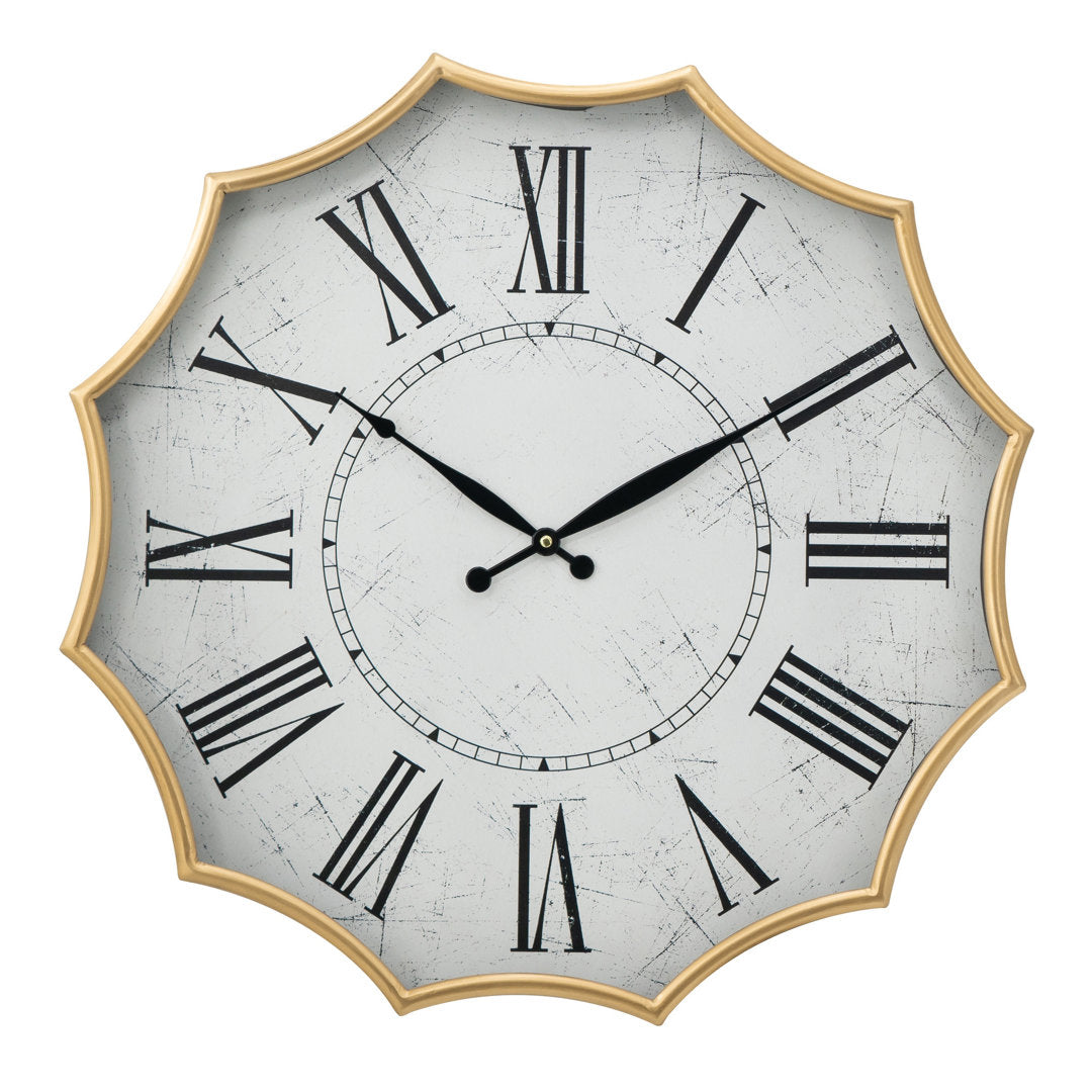 Jacqualin Metal Wall Clock House of Hampton®