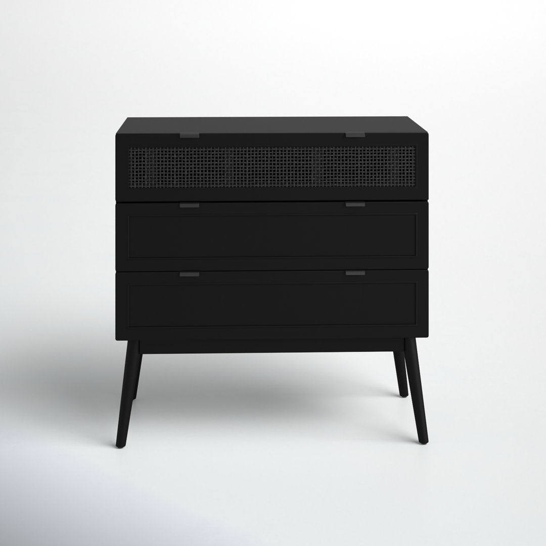 Keanu 3 Drawer 36" W Chest Sand & Stable™ Color: Black