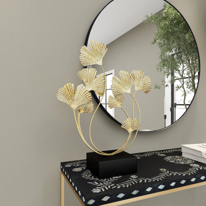 Metal Curved Floral Decorative Sculpture Mercer41