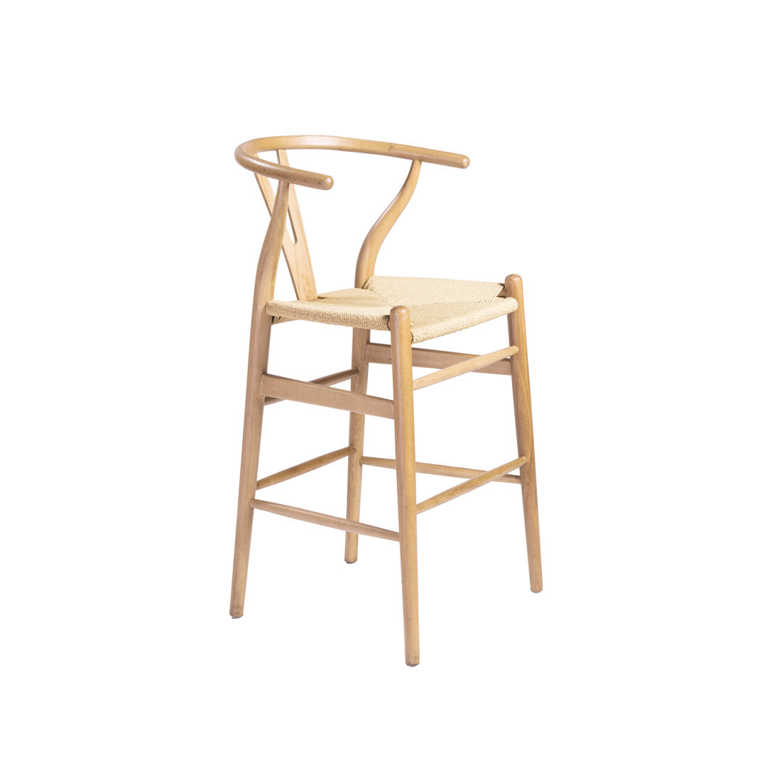 Fairbanks Solid Wood Stool Joss & Main Frame Color: Natural, Seat Color: Natural Seat Height: Counter Stool (26" Seat Height)