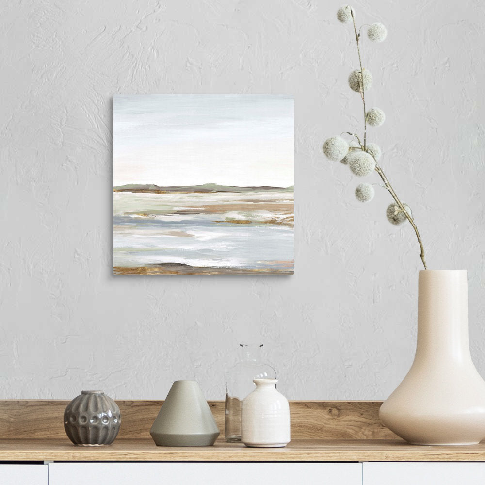 Vastness I by Eva Watts - Painting Print Wrought Studio™ Size: 12" H x 12" W x 1.25" D Format: Wrapped Canvas