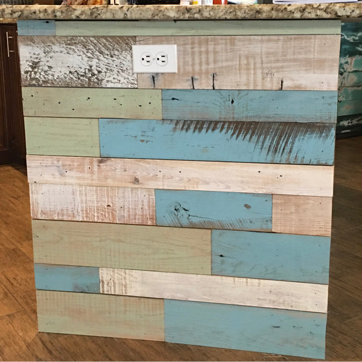 Random Width x Varying Length Barnwood Wall Paneling Vintage Timbers Color: Coastal