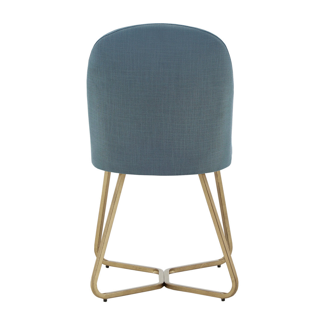 Ainhoa Linen Upholstered Side Chair (Set of 2) Etta Avenue™ Upholstery Color: Blue