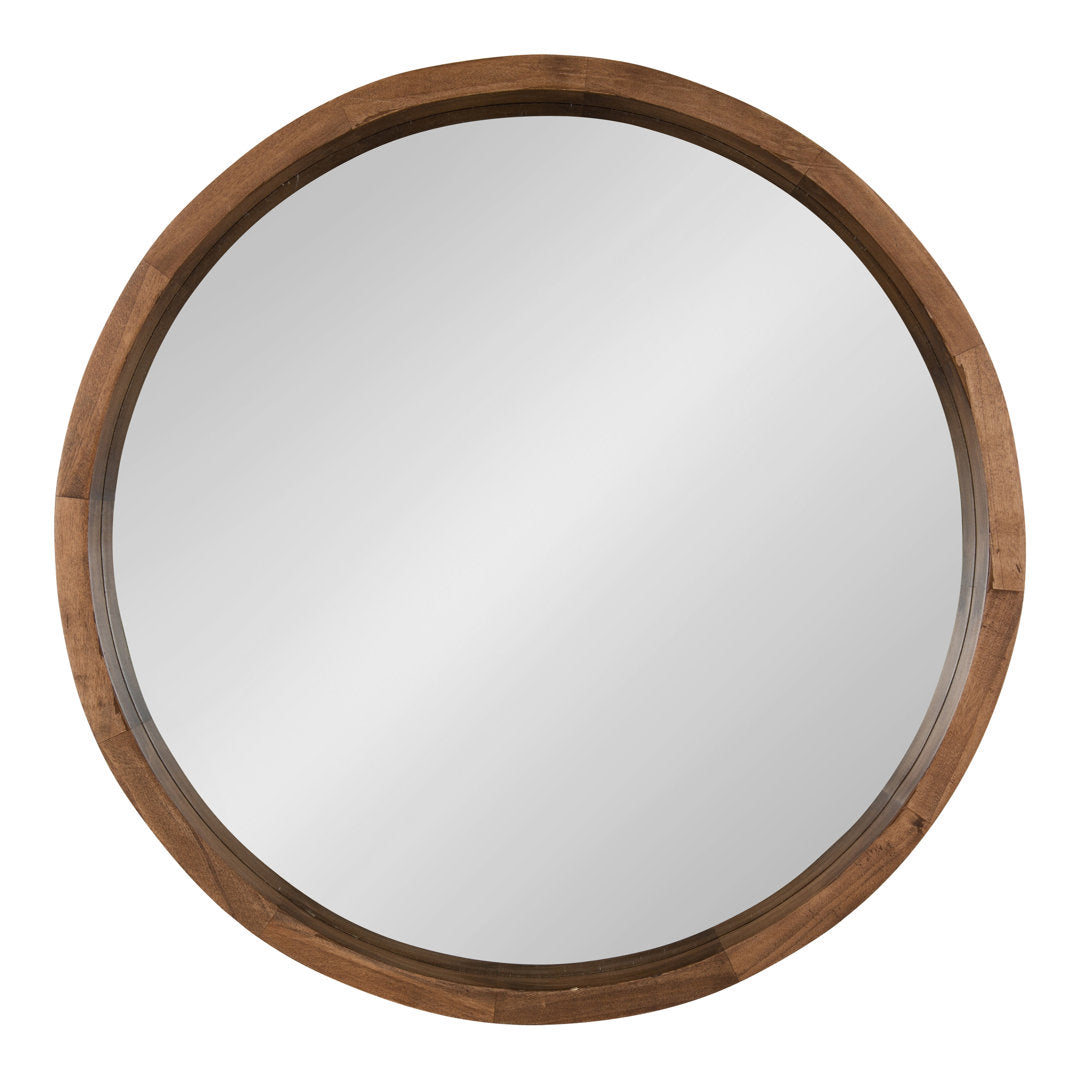 Loftis Modern & Contemporary Accent Mirror Mercury Row® Size: 22" x 22" Finish: Rustic Brown