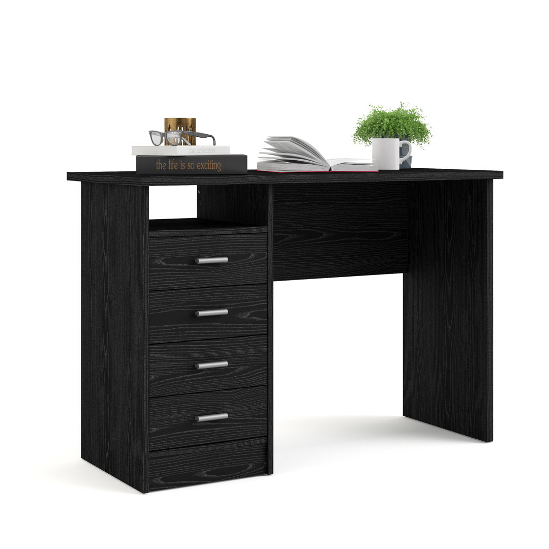Rushayne Desk Orren Ellis Color: Black Woodgrain