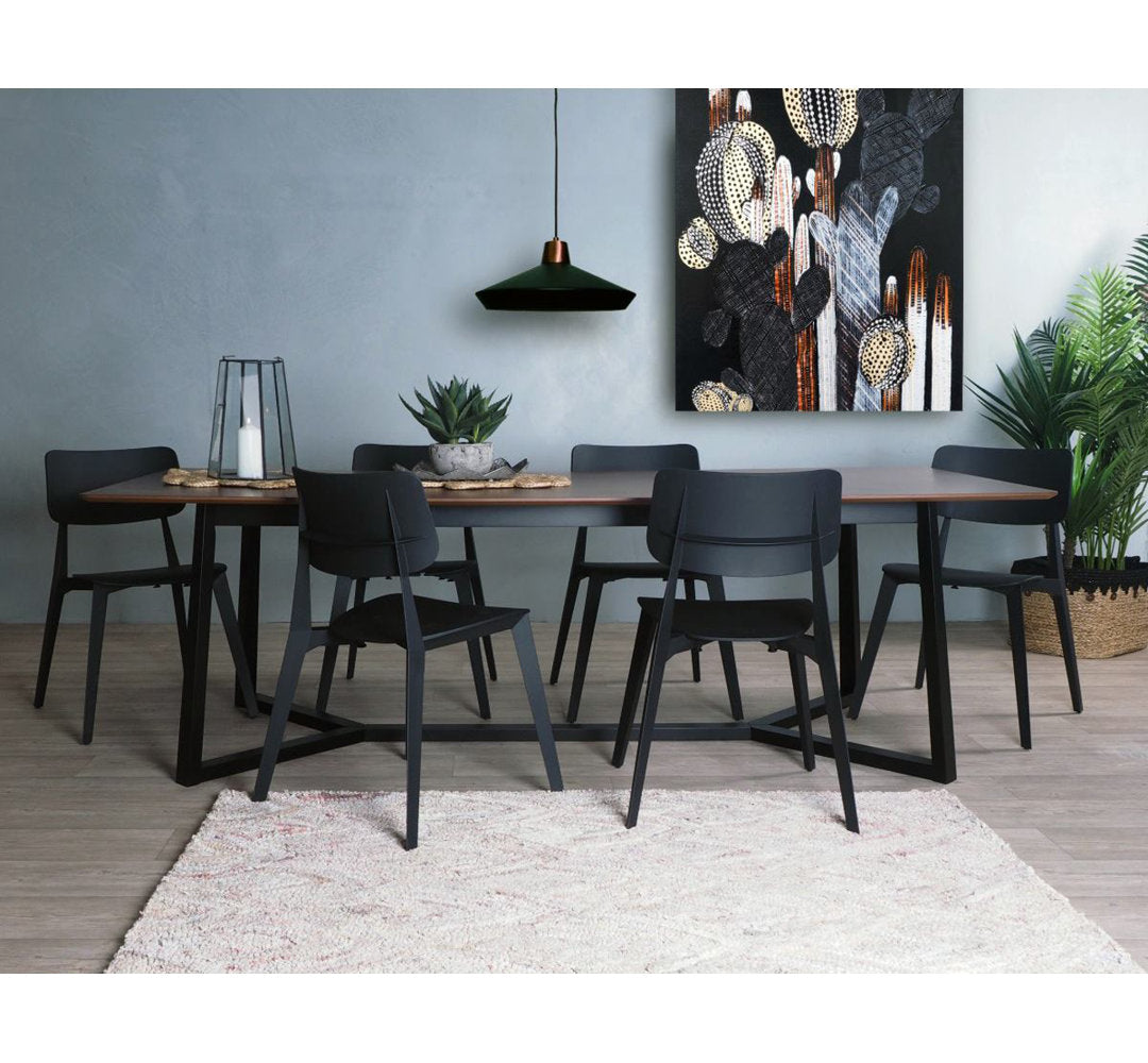 Stellar Stacking Side Chair (Set of 4) TOOU Color: Black