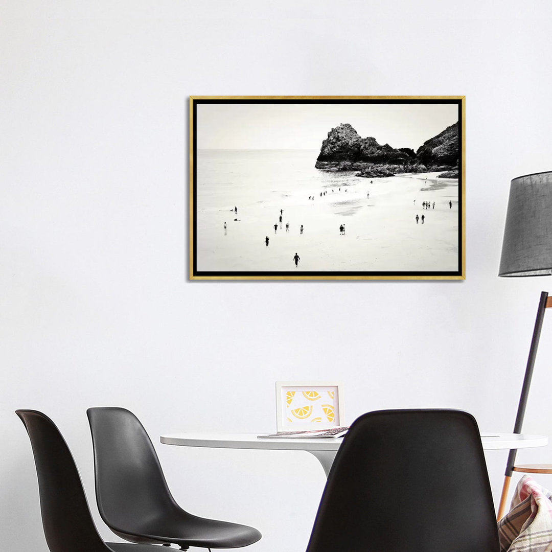 Cornwall Beach Life Photographic Print East Urban Home Size: 32" H x 48" W x 1.5" D Format: Gold Framed Canvas