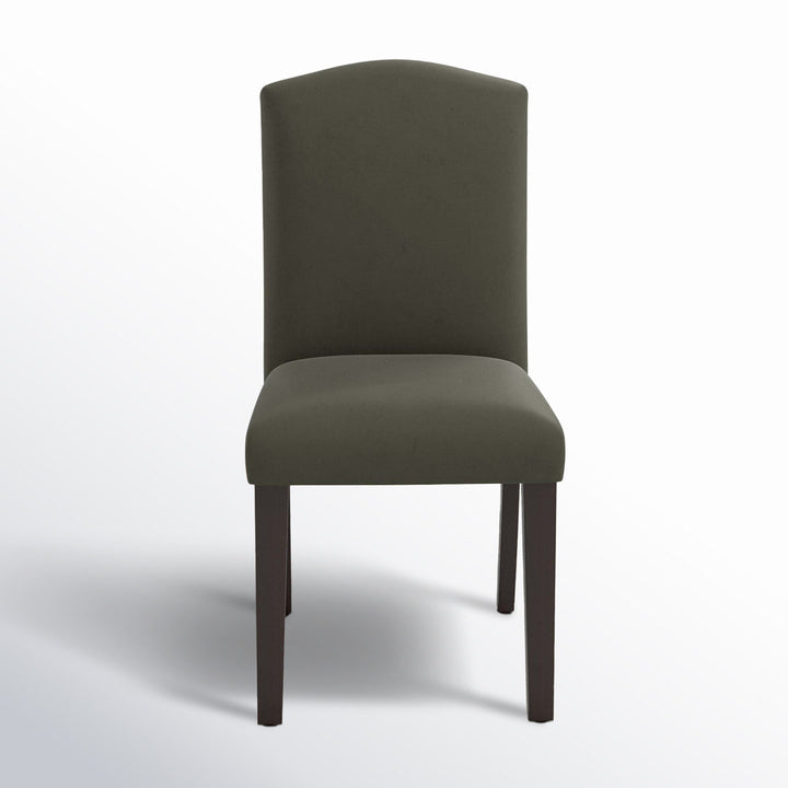 Estrela Upholstered Dining Chair Birch Lane™ Leg Color: Espresso, Upholstery Color: Velvet Ink