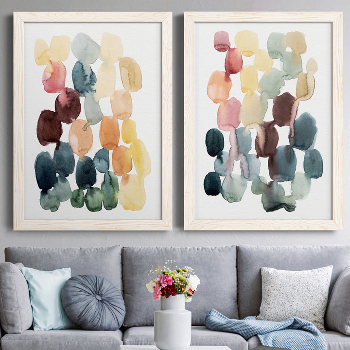 Desert Stones I - 2 Piece Picture Frame Painting Set on Canvas Wade Logan® Size: 43.5" H x 31.5" W x 1" D" Format: White Framed Canvas