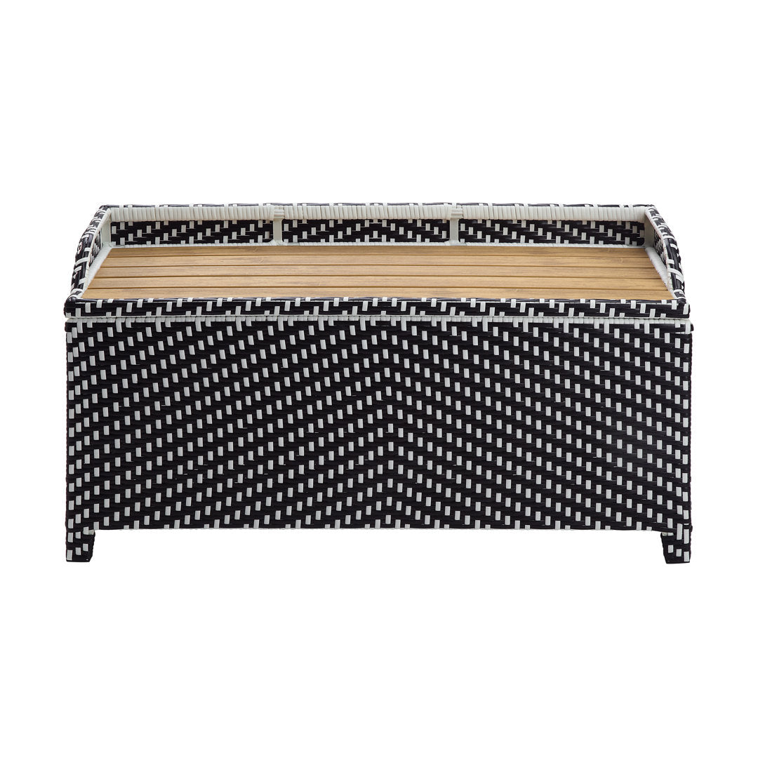 Angelah Tides Wicker Storage Bench Lark Manor™ Color: Black