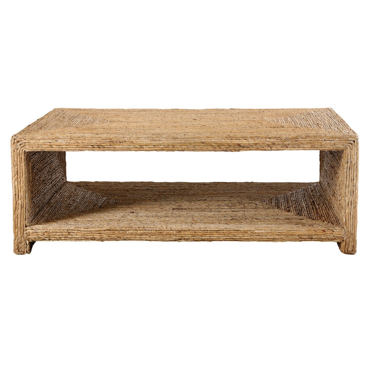 Evana Open Storage Woven Coffee Table Birch Lane™