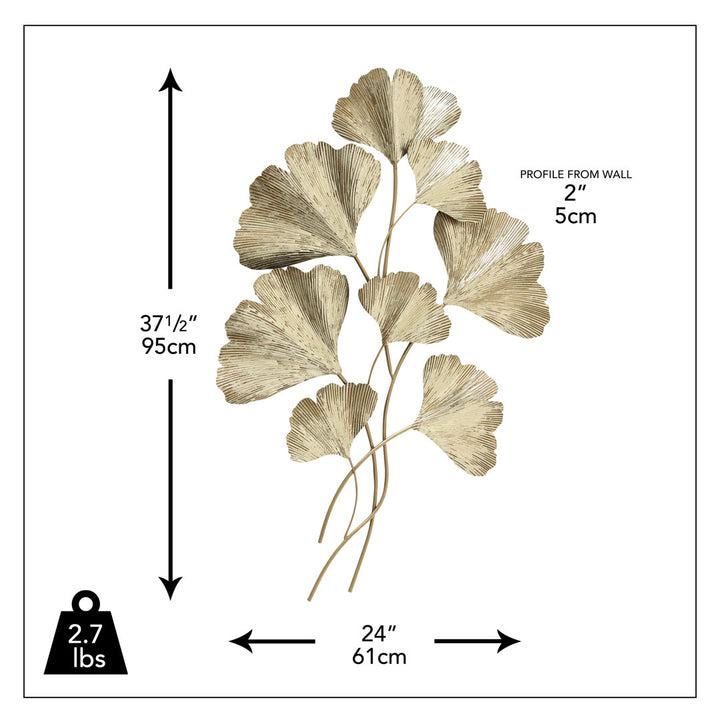 Ginko Leaves Bouquet Wall Décor Everly Quinn