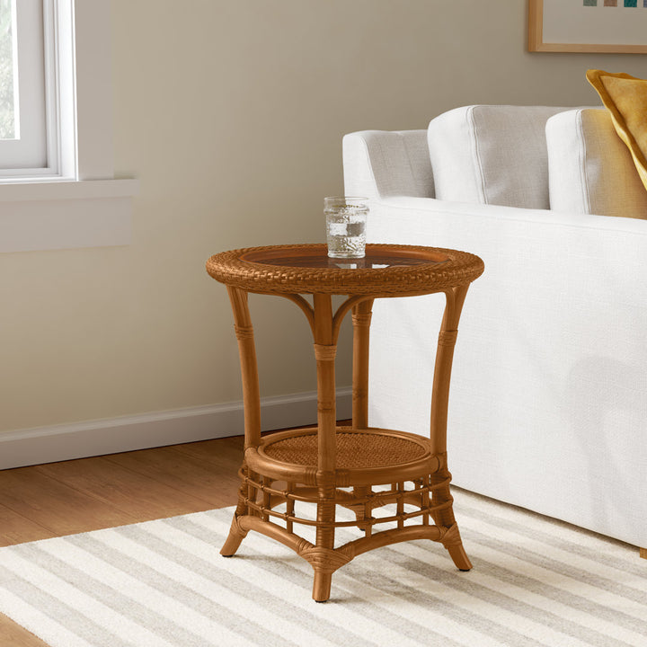 Luca Chairside Table Birch Lane™ Color: Havana