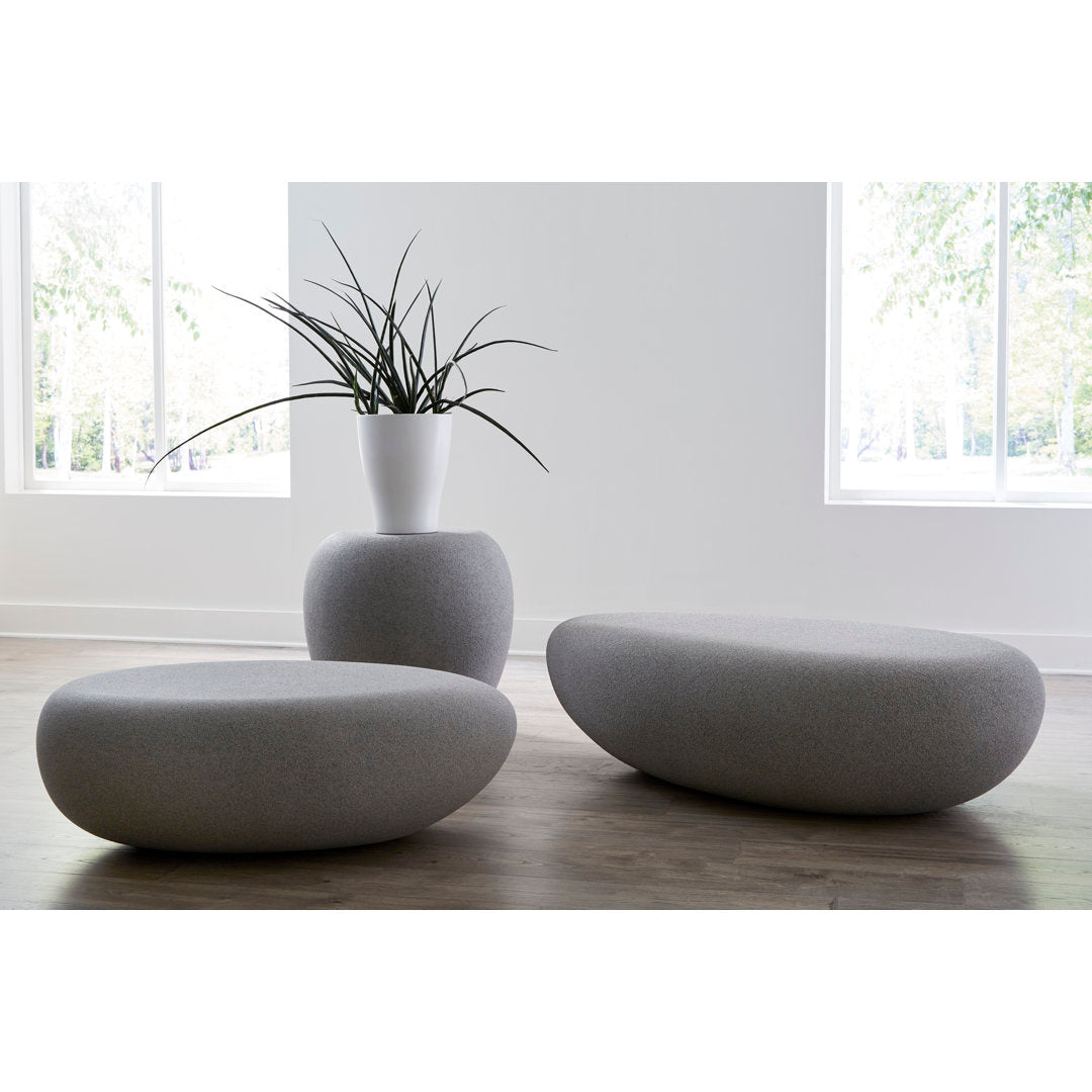 River Stone Side Table Phillips Collection Color: Dark Granite