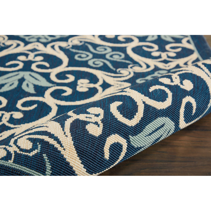 Adelene Floral Navy Blue Indoor / Outdoor Area Rug Birch Lane™ Rug Size: Rectangle 3'11" x 5'11"