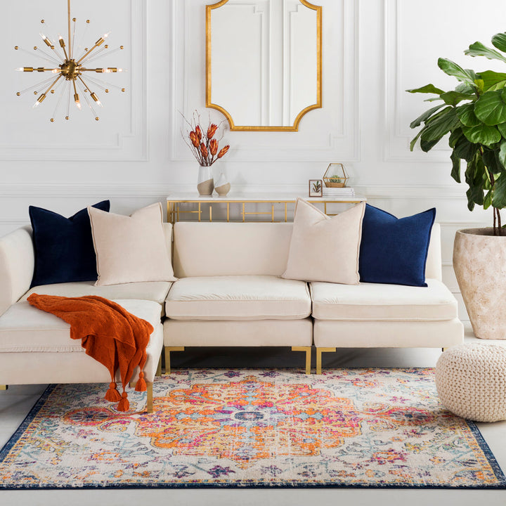 Hillsby Oriental Blue/Orange Area Rug Mistana™ Rug Size: Rectangle 10' x 13'