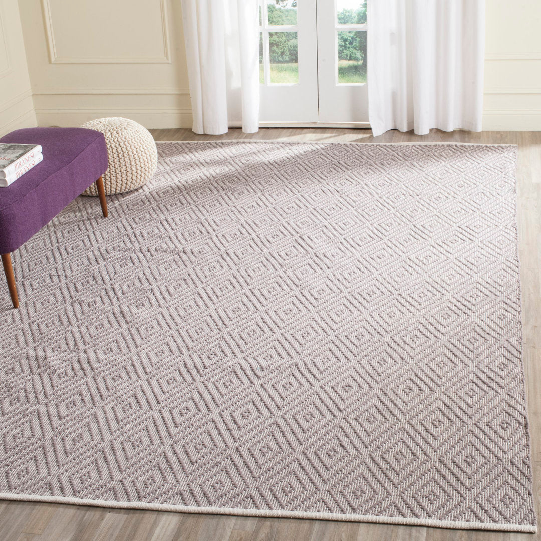 Akihito Hand Woven Cotton Geometric Rug Wrought Studio™ Rug Size: Rectangle 8' x 10'