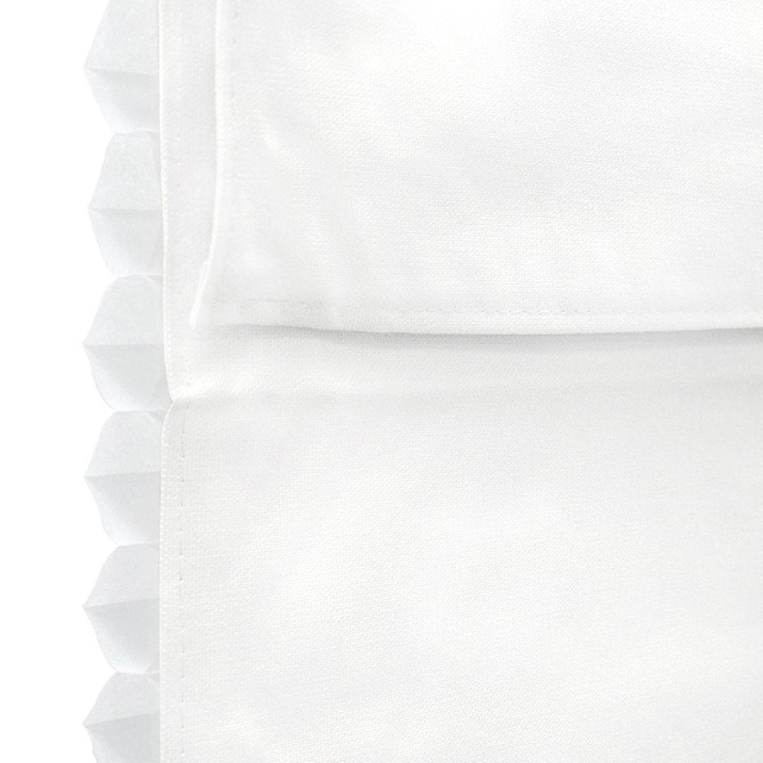 Cordless Blackout 100% Cotton Roman Shade with Cellular Shade Backing Symple Stuff Size: 51"W x 72"L Finish: White