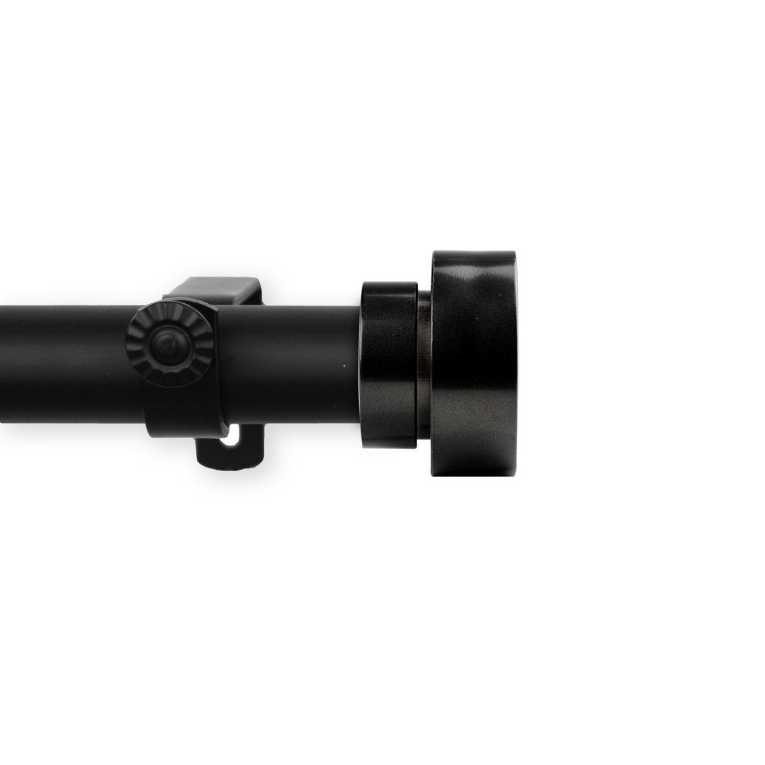 New Hartford Adjustable 1" Single Curtain Rod Greyleigh™ Size: 120" – 170" Finish: Black