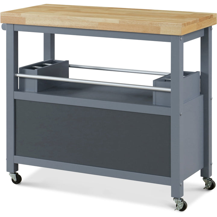 Gerolakkos ClickDecor Anson Kitchen Island Bar Cart with Storage Click Decor