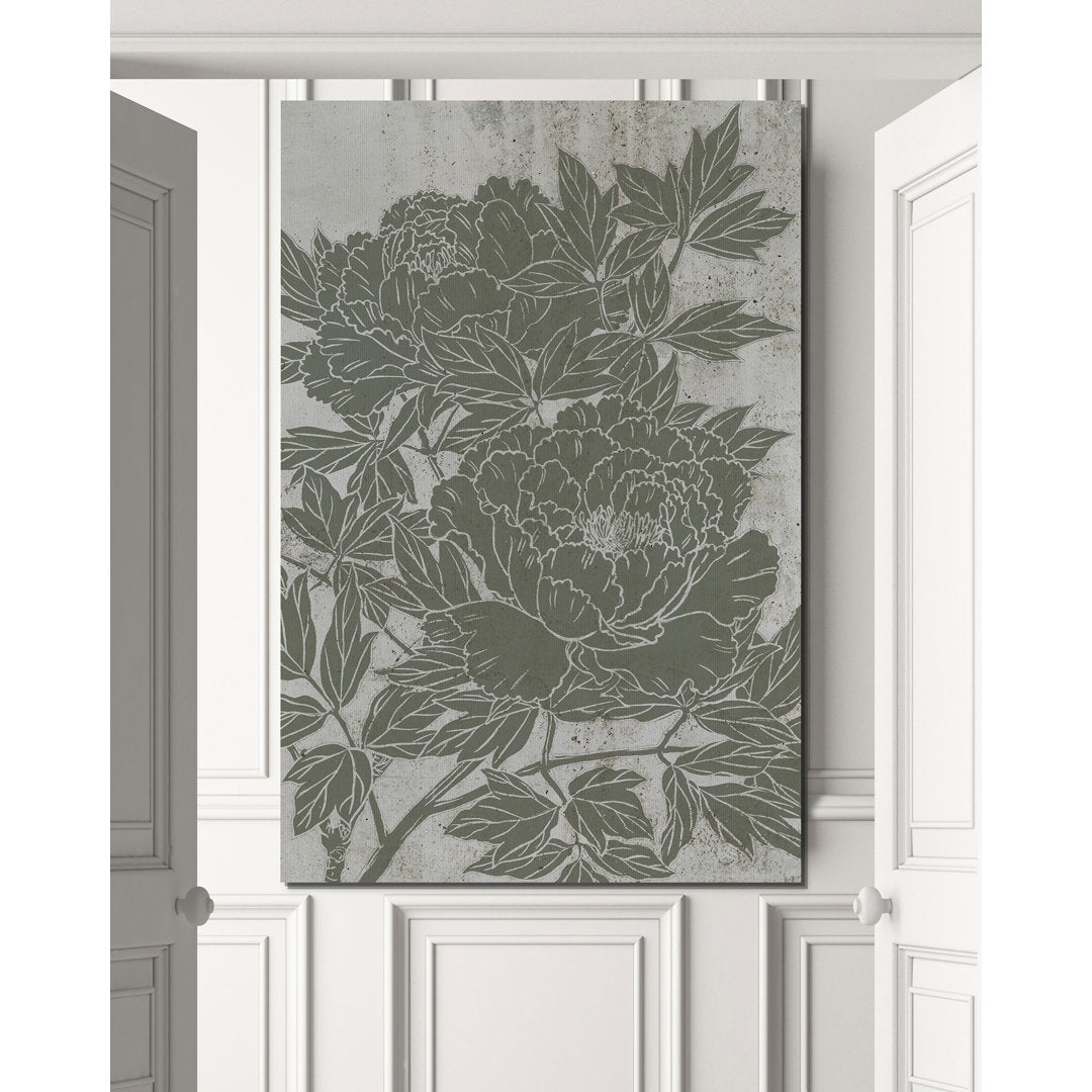 Blooming Peony I' - Print on Canvas Winston Porter Size: 12" H x 8" W x 1.5" D Format: Wrapped Canvas