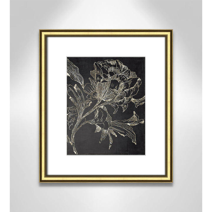 Golden Flower Folklore I by Asia Jensen - Picture Frame Graphic Art Print Joss & Main Size: 16.25" H x 14.25" W Format: Gold Framed