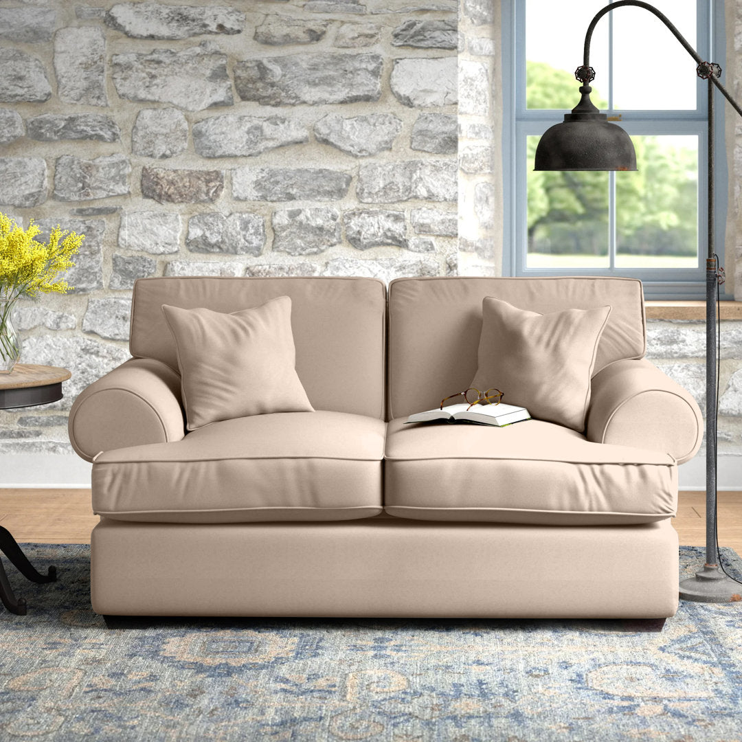 67" Recessed Arm Loveseat Birch Lane™ Fabric: Conversation Linen Basketweave