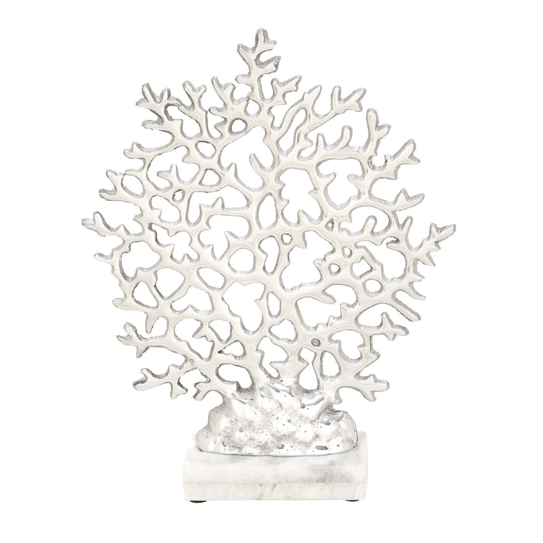 Sizer Aluminum Coral Marble Base Sculpture Highland Dunes