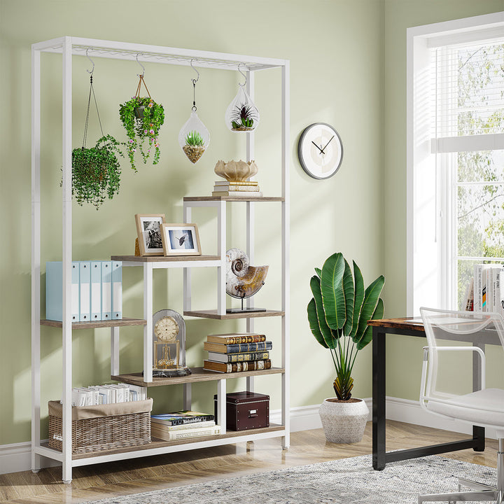 Mahala Rectangular Multi-Tiered Plant Stand Trent Austin Design® Color: White/Begie