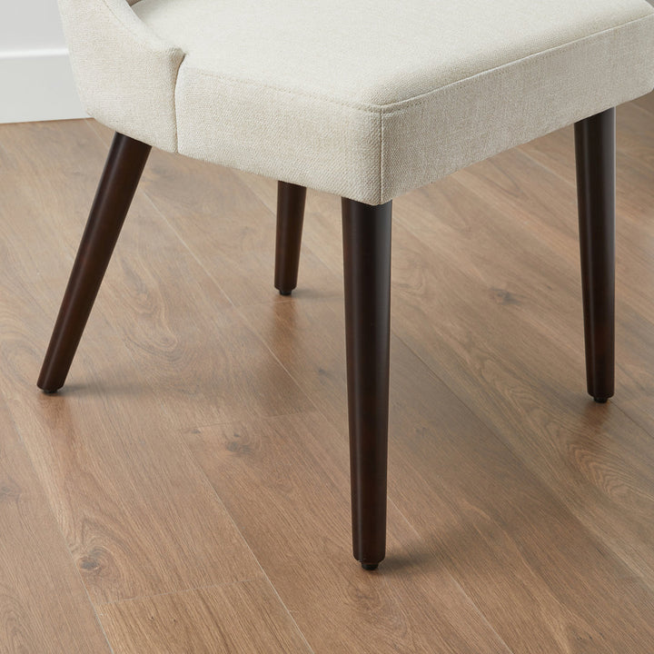 Brently Upholstered Dining Chair (Set of 2) Wade Logan® Upholstery Color: Cream