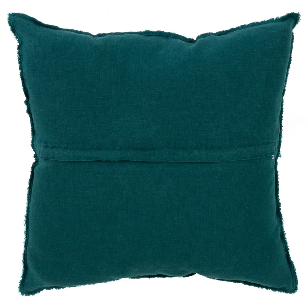 Filia Linen Throw Pillow Birch Lane™ Color: Jasper Green