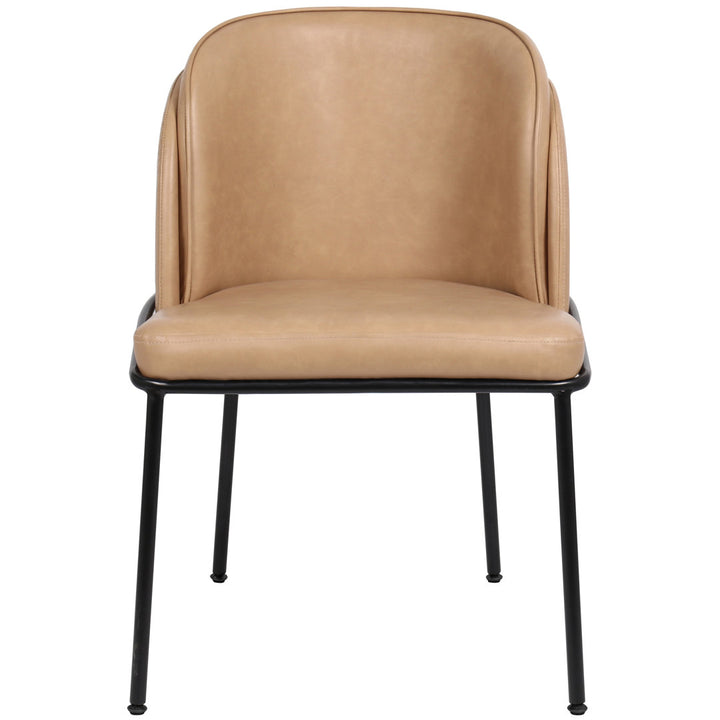 Philpott Faux Leather Dining Chair, Set Of 2 (Set of 2) Trent Austin Design® Upholstery Color: Tan