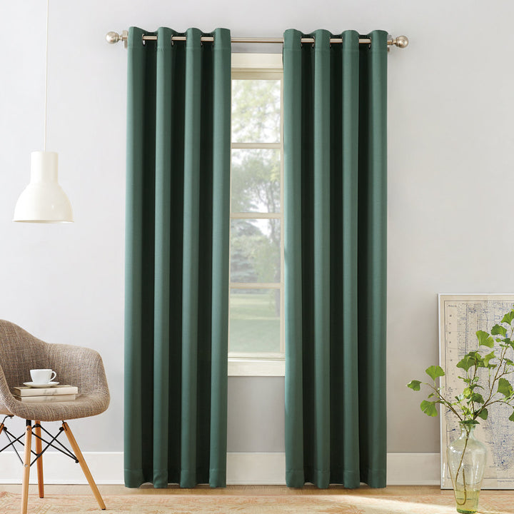 Wayfair Basics Room Darkening Grommet Curtain Panel Wayfair Basics® Curtain Color: Everglade Size per Panel: 54" W x 84" L
