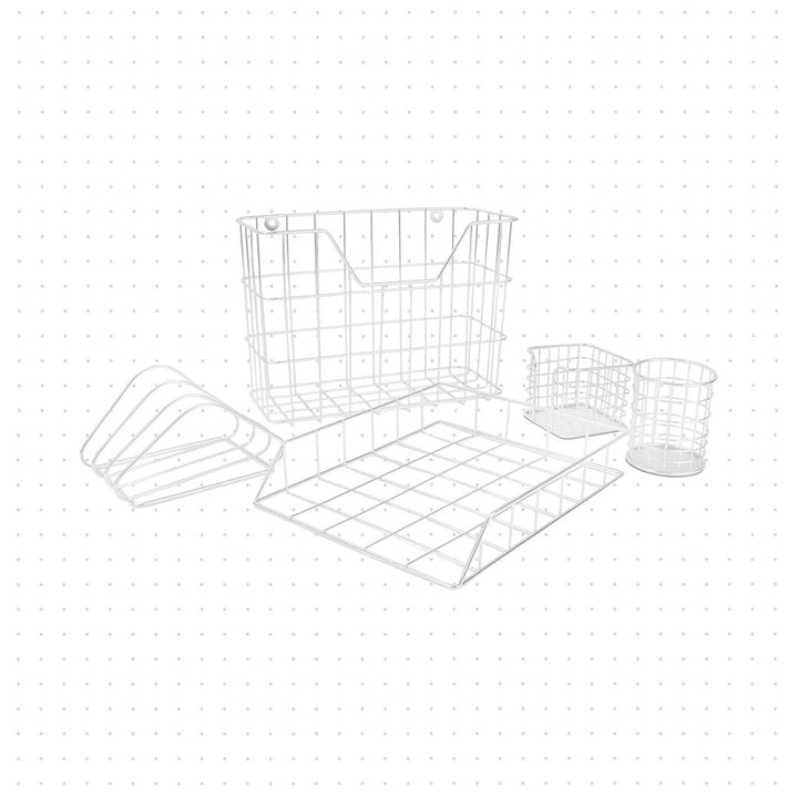 Sorbus Wire Metal 5 in 1 Desk Organizer Set Sorbus Finish: White
