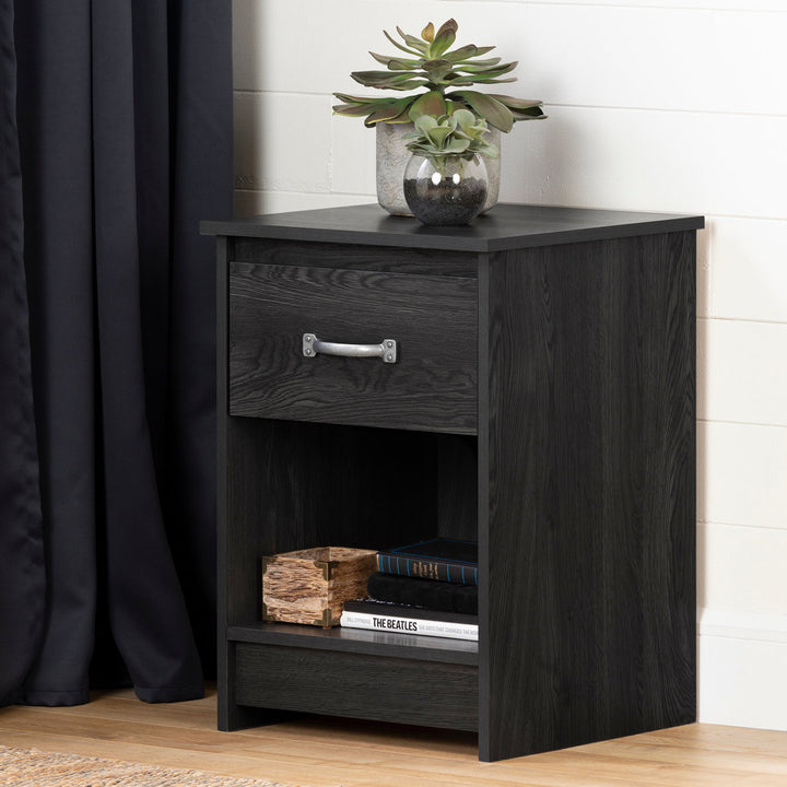 Tassio 1 Drawer Nightstand South Shore Color: Gray Oak