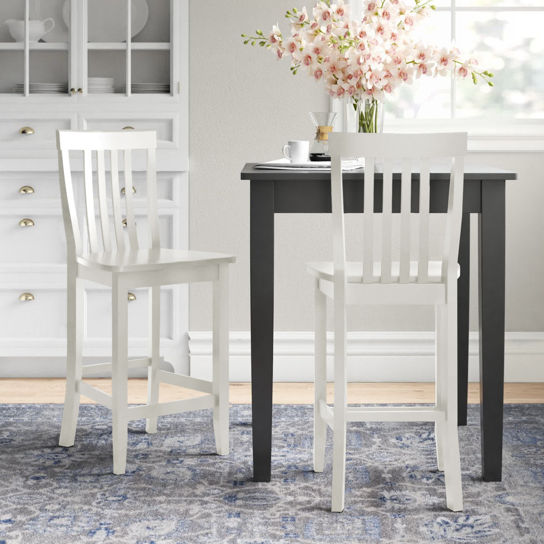 Diamondback Counter and Bar Stool (Set of 2) Three Posts™ Color: White Seat Height: Counter Stool (24" Seat Height)