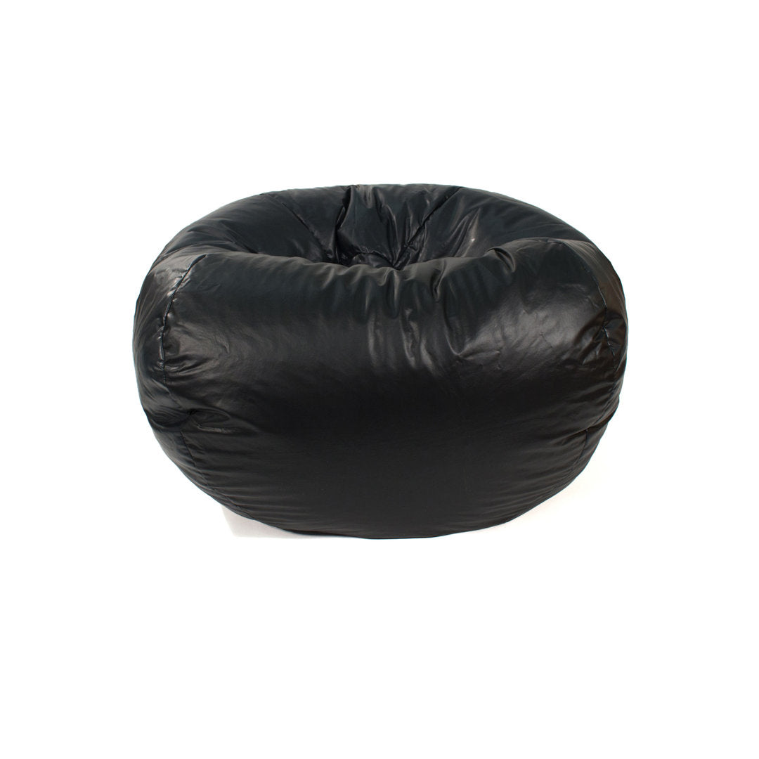 Classic Bean Bag Trule Size: Medium Body Fabric: Ebony Leather Look Vinyl