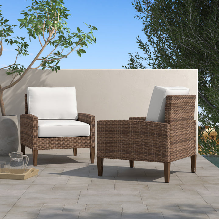 Gabor Patio Chair with Cushions (Set of 2) Birch Lane™ Cushion Color: Cream